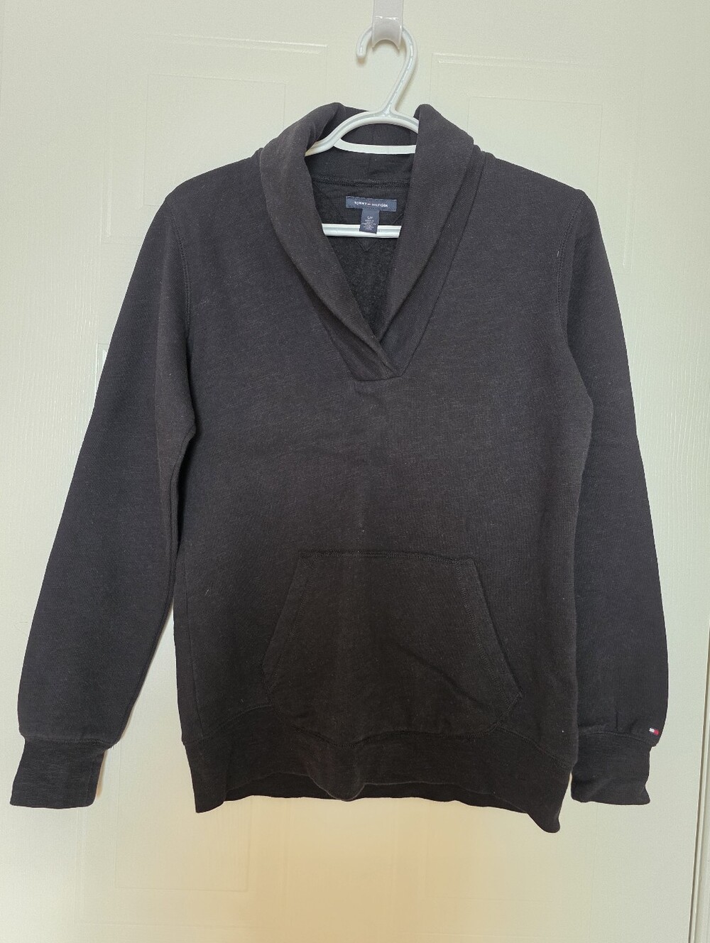 Tommy Hilfiger Black Shawl-Collar Pullover Sweater Small